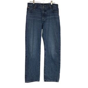 LEVI'S -WOMEN'S 29 X 32 - BLUE DENIM 501 BUTTON FLY JEANS